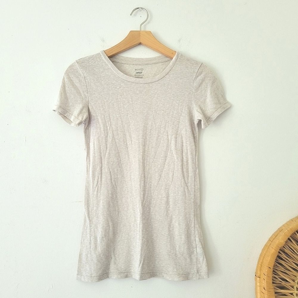 Aerie Best T ShirtโHeatherโCreamโXSโShortโSleeve
